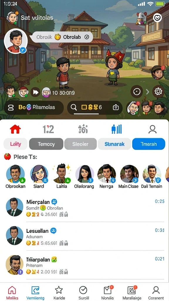 glowin88 - Tampilan awal aplikasi dengan navigasi sederhana.